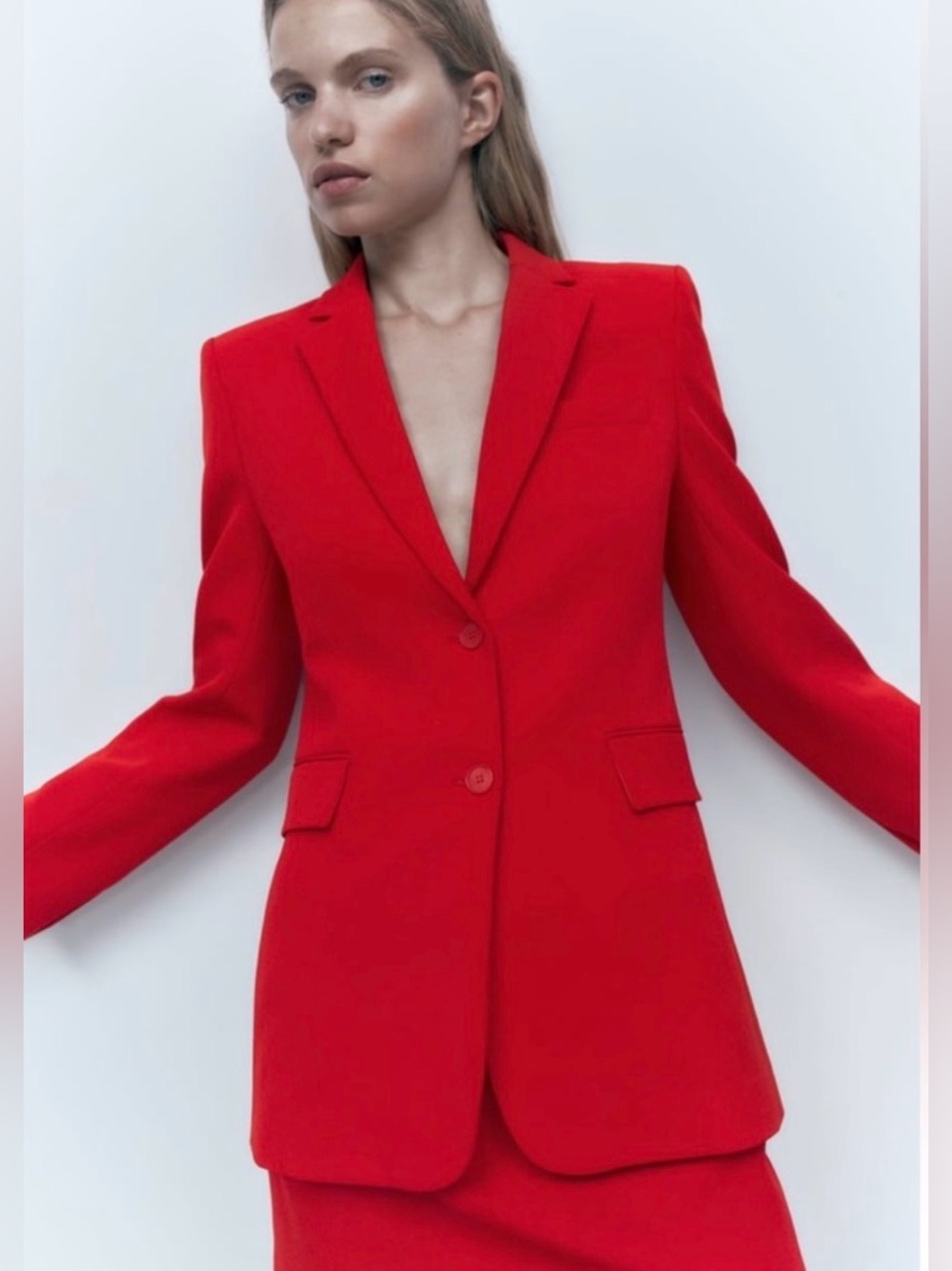 ZARA Bright Red Blazer